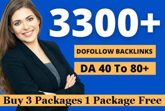I will build 3300 contextual dofollow backlinks SEO h...