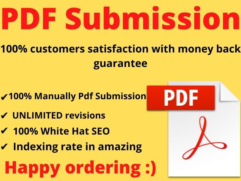 I Will manually do PDF Submission To Top 10 Document ...