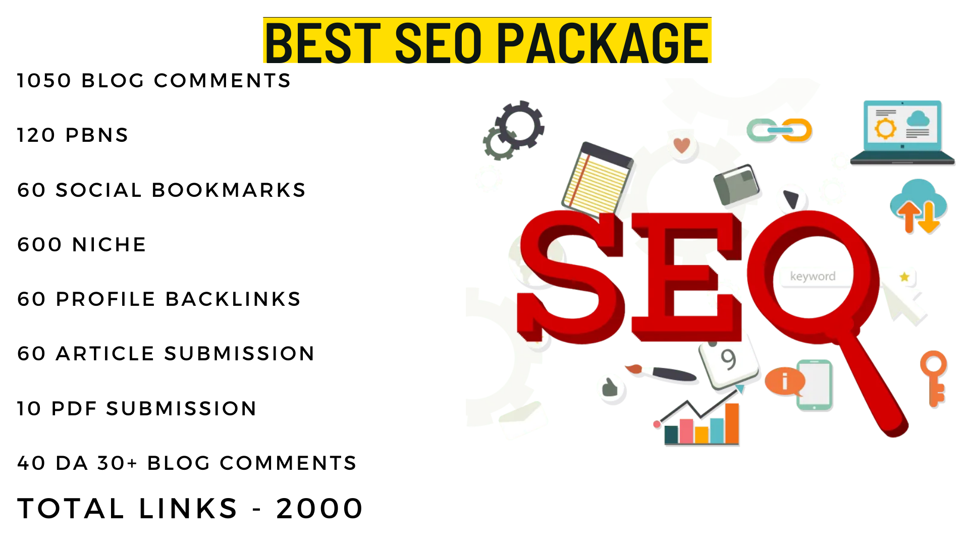I Will Do The Best Monthly SEO Package With Over 2000...