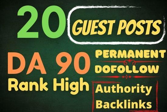 I will publish 20 seo guest post on high da pa real b...