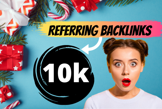 manual build 10k unique referring domain SEO backlink...