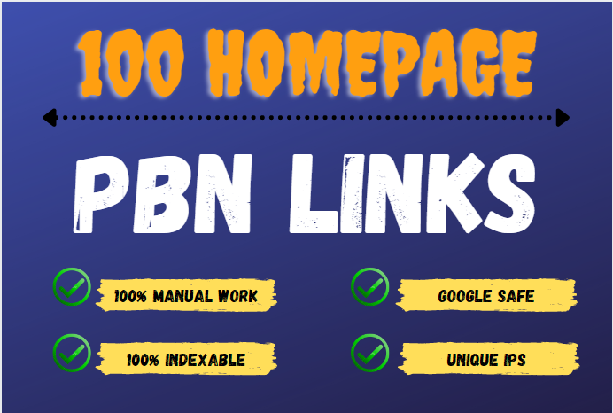 I Will build premium quality 50 homepage PBN backlink...
