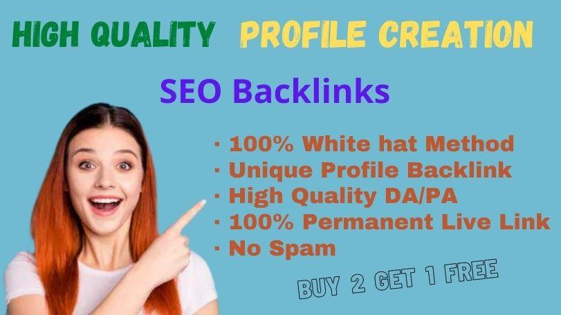 I will provide 20 High Quality Profile Creation SEO B...
