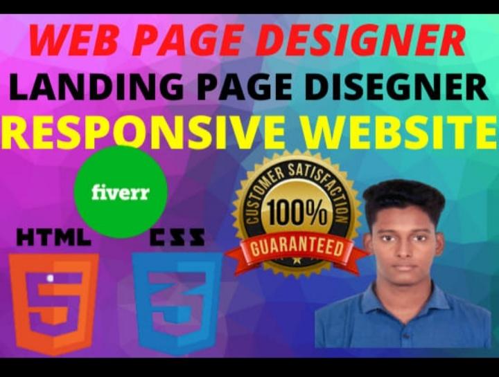 Do HTML CSS edit in your webpage and landing page