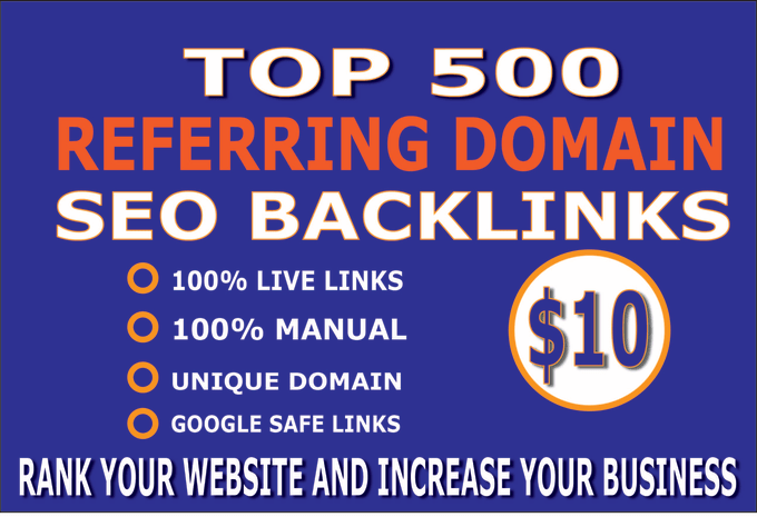 I will create 500 referring domain SEO backlinks for ...