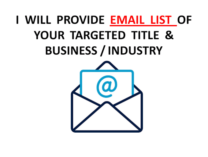 I will provide any number of email lead list for your...