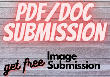 will do pdf and article submission to top 8 pdf shari...