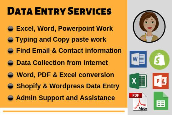 I will do excel data entry, mining, scraping, find...