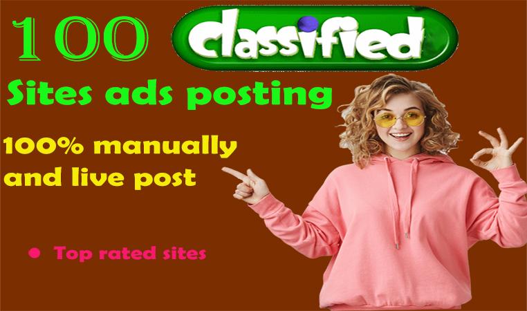 100 Classifieds Ads Posting Manually on Top Classifie...