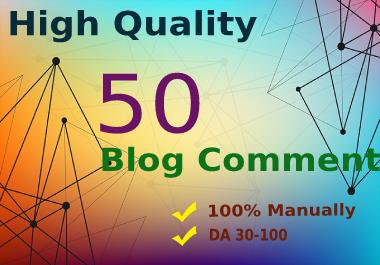 50 Blog Comments Backlinks Manually in High DA PA Sit...