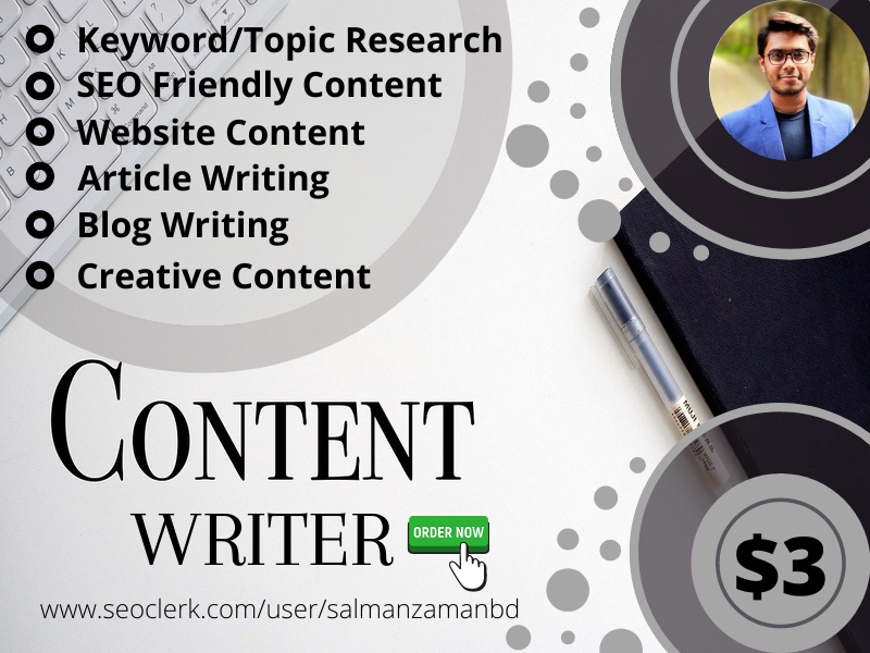 I Will Write 1000 Words SEO Friendly Content Writing/...