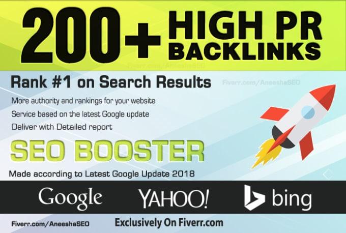 Build 200 HIGH-QUALITY Backlinks PR9, EDU/GOV, Web2...