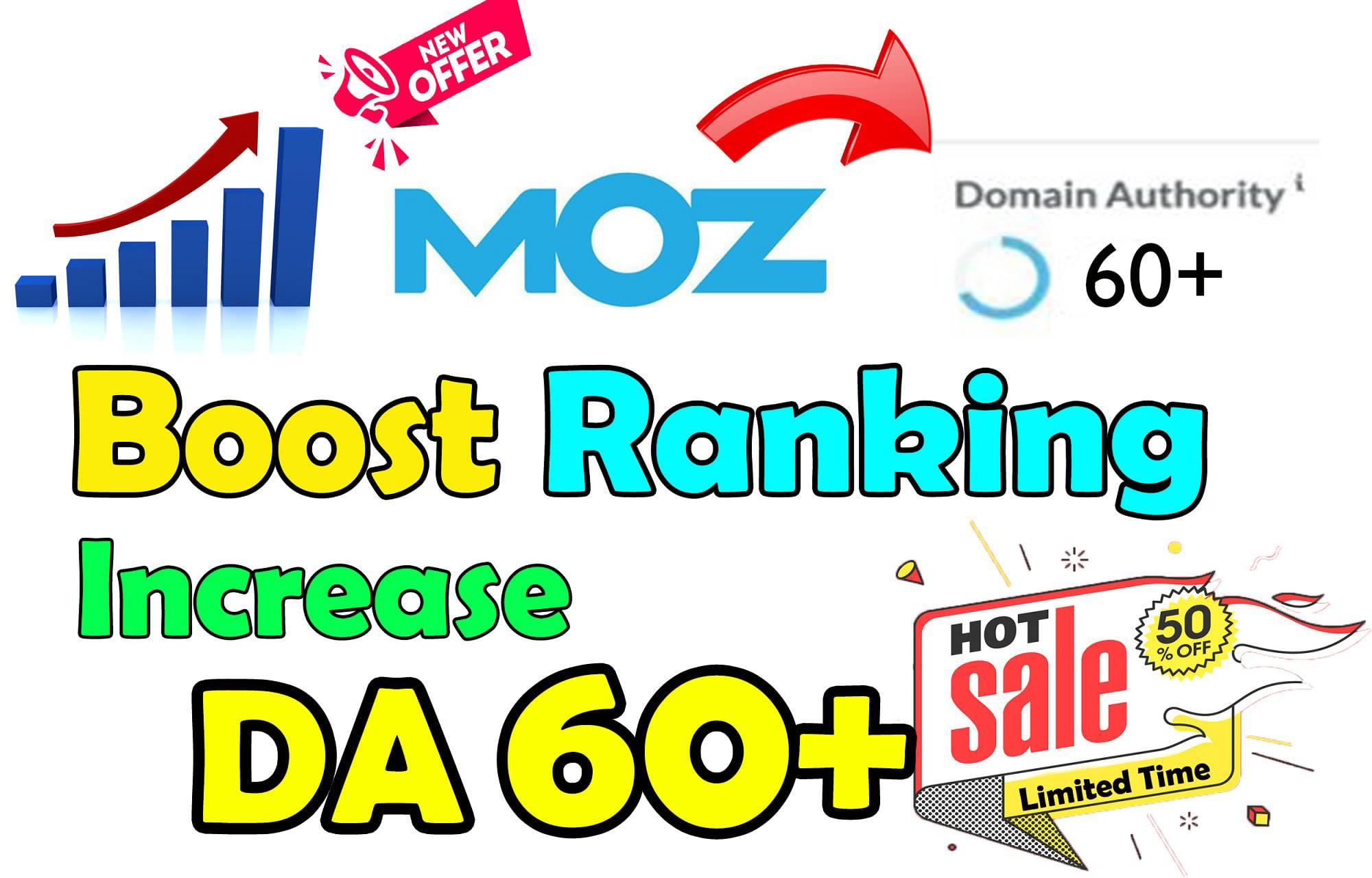 I will increase domain authority of your site da 60 p...