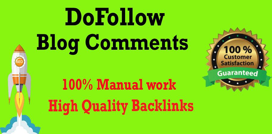 I will create 50 Dofollow blog comments backlink with...