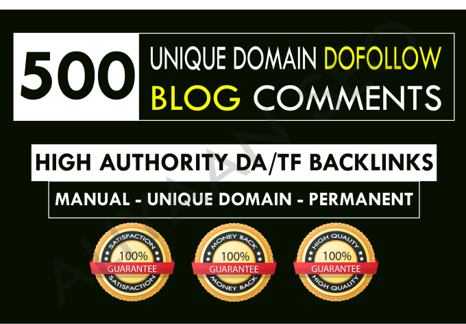 I will create 500 dofollow unique domain blog comment...