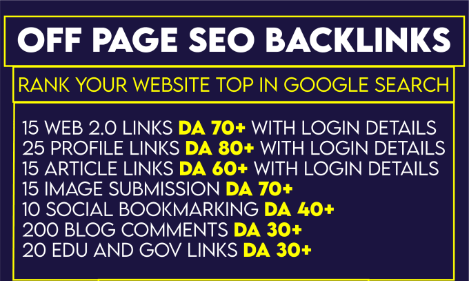 I will manually do white hat off page SEO backlinks p...