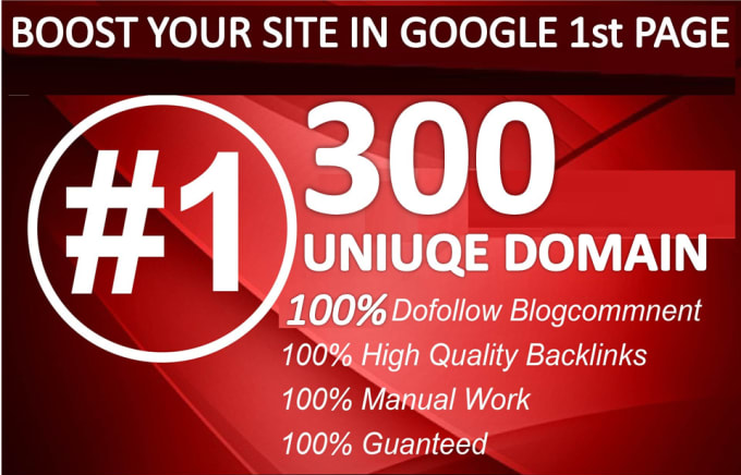 I will do 300 uniuqe domain blog comment backlink on ...
