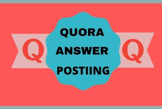 promote your website with 3 high quality quora answer...