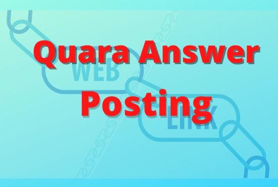 Grab your 10 High-Quality Quora Answers with niche re...