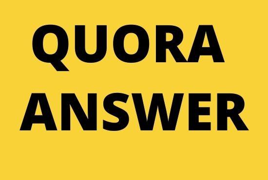GET 15 unique Quora Answer With SEO Clickable High Qu...