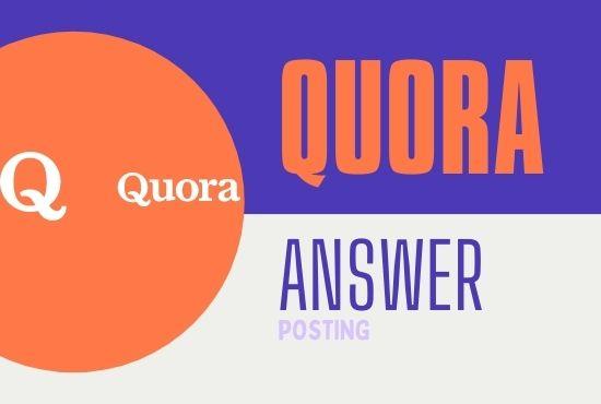 Promote website with 3 Quora Answer with Quality Back...