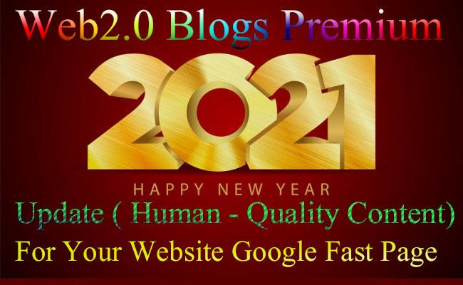 I will Do 10 Web 2.0 blogs Premium Human-Quality Cont...