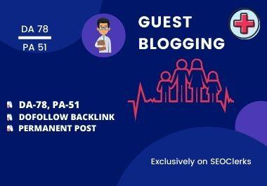 I Will Publish Health Guest Blog on DA 78 & PA 51...