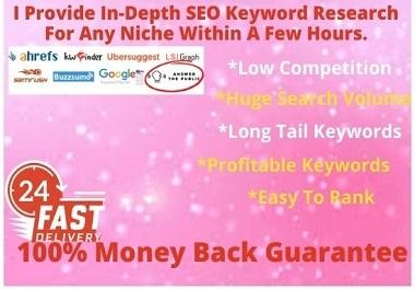 In-depth SEO keyword research&nbsp for any niche with...