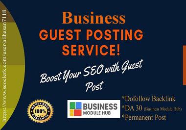 I Will Publish Your Business Guest Post on Business M...