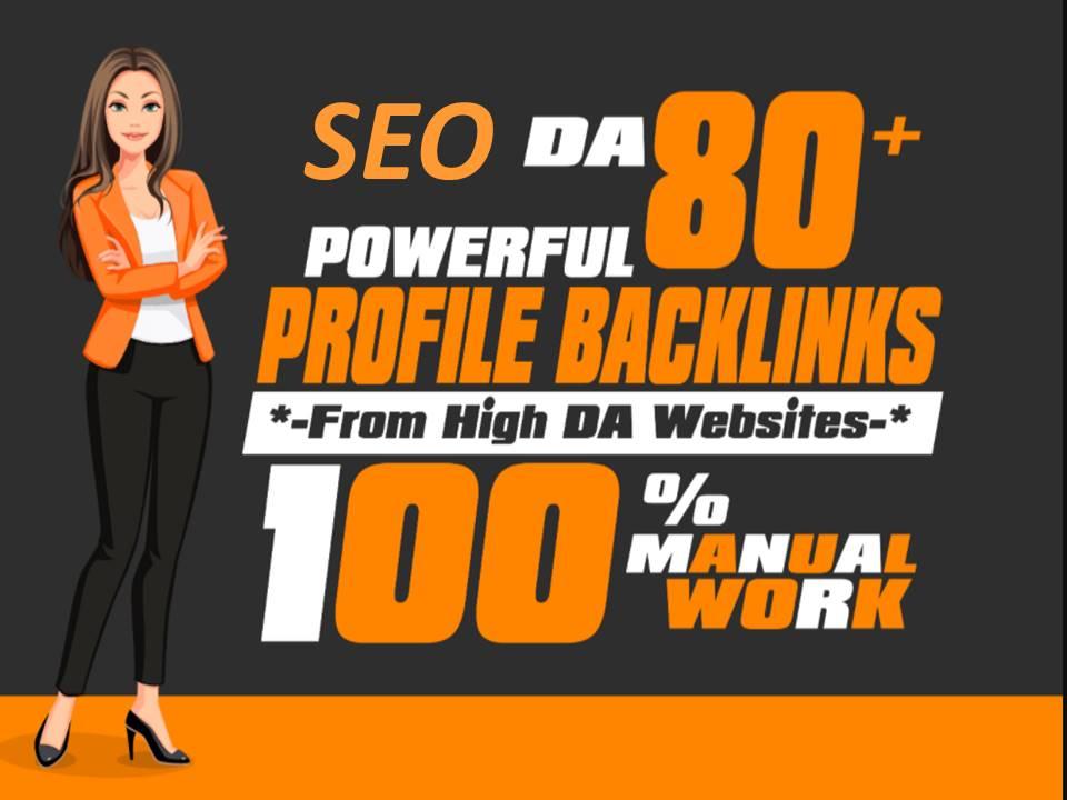 I will Do 100 high quality profile backlinks manually...