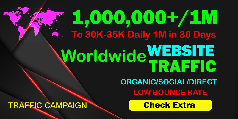 I will Drive Organic 1,000,000 1 Million Traffic From...