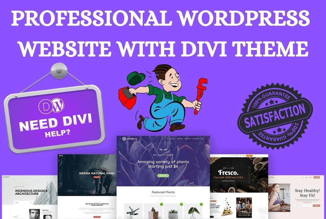 I Will Create Professional Wordpress Website Using Pr...