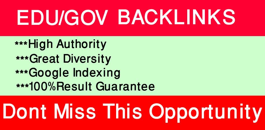 I will create 10 Edu, Gov high quality backlinks.