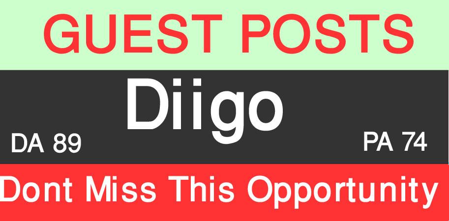 I Will Write and publish A guest posts on diigo. com ...