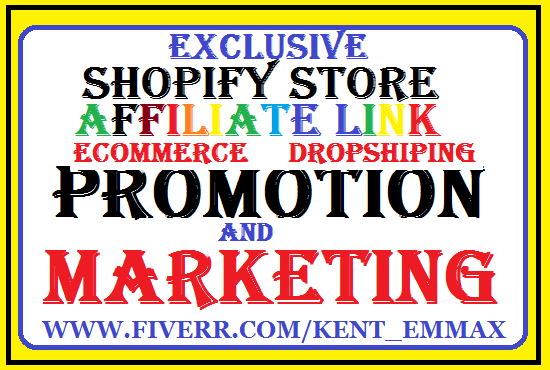 I will do affiliate promotion ecommerce marketing sho...