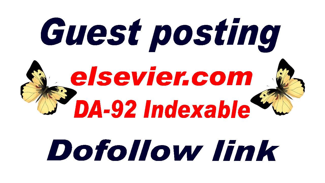 Write and publish a guest posts on elsevier. com