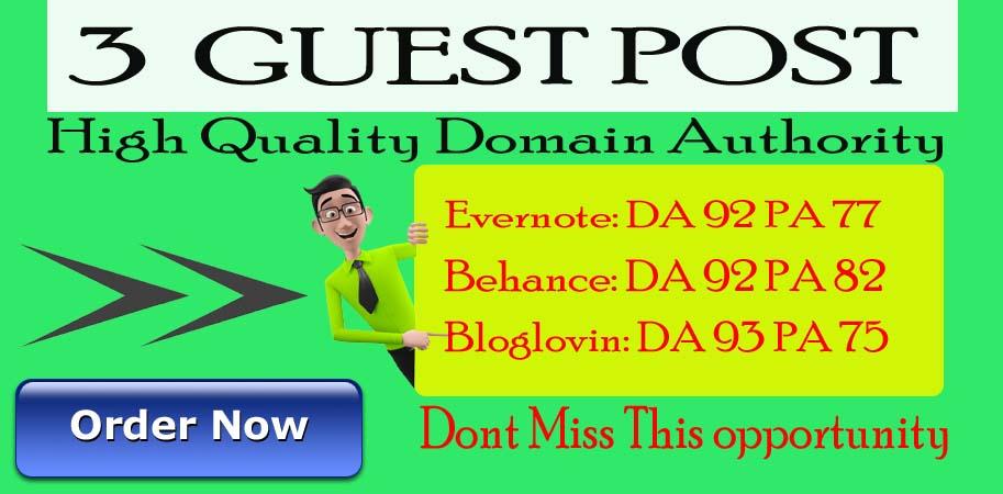3 EDU Guest Posts DF On High DA/Pa Sites