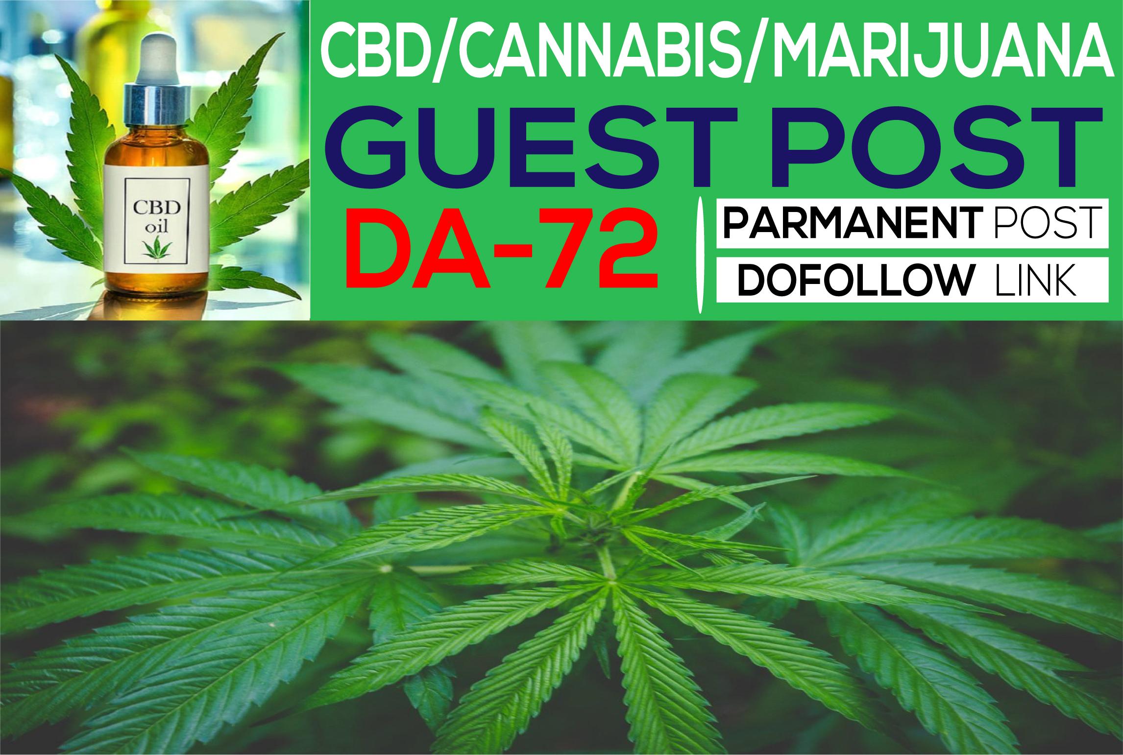 i will make cbd backlinks on cbd guest pst sites, pr...