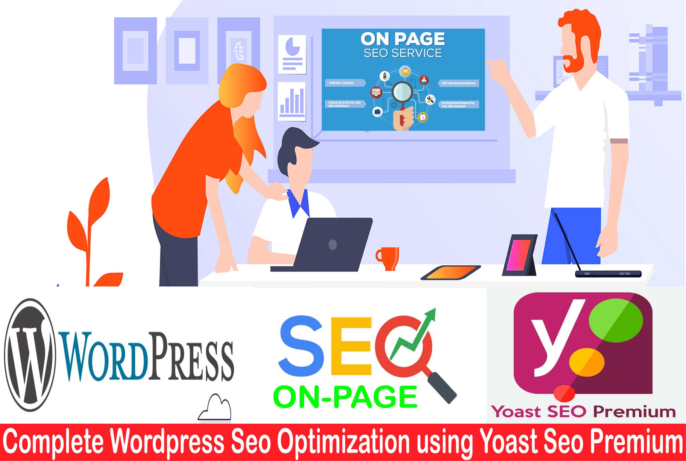 i will do on page WordPress yoast SEO optimization
