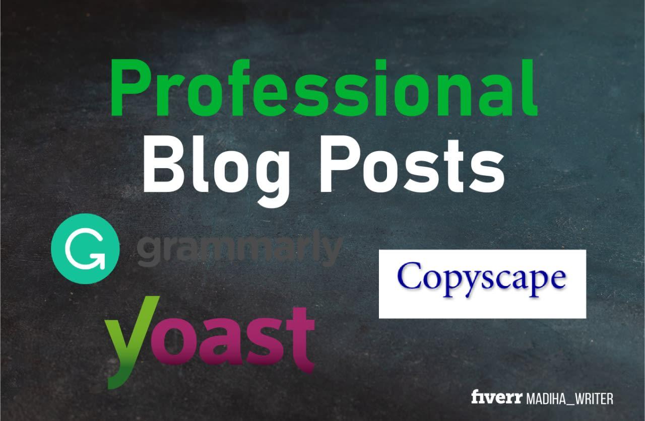 I will do quality SEO article writing, blog post, c...