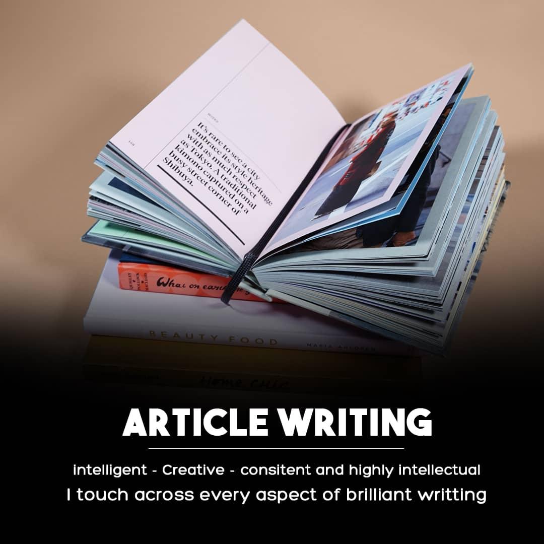 I wIll expertly write 1000+words Article Writing or C...