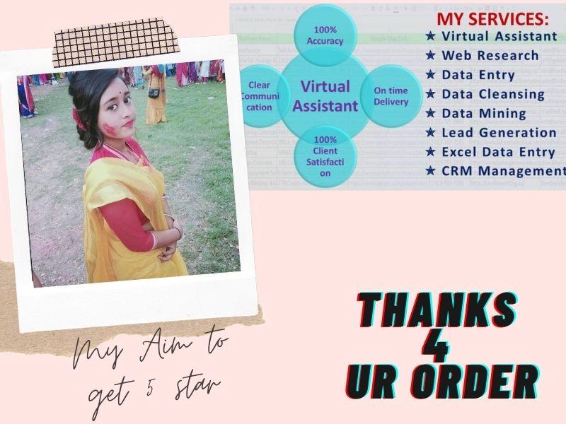 I will do your virtual assistant job to help you on y...