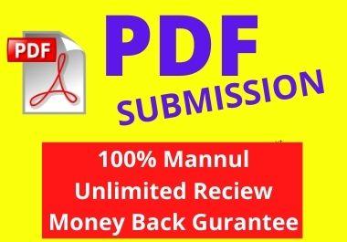 I will manually Create 20 PDF submission to top docum...
