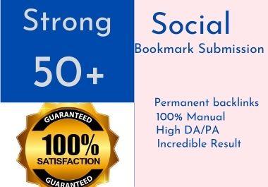 I will do 50 plus social bookmarking on high PR backl...