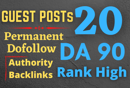 I will publish 20 high da guest post on seo blogs da ...