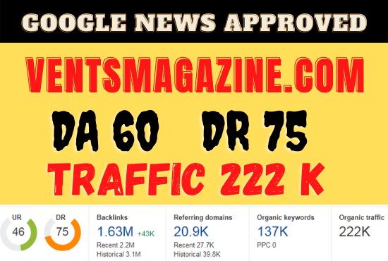I Will Guest Post On My Da 60 Dr 75 google news appro...