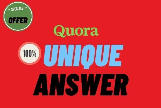 Promote your website with 10 hq Quora answer with bac...