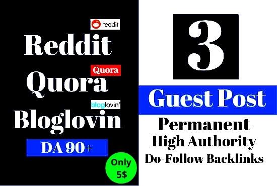 I will Write and Publish 3 Dofollow Guest Posts for i...