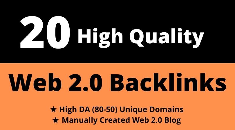 20 Dofollow High Autority PBN Web 2.0 SEO homepage ba...