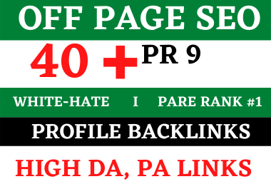 40 PR9 High Quality SEO profile backlinks- Manually C...